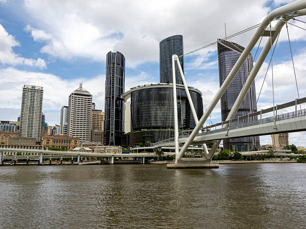 Brisbane River and Central Business District Brisbane in Australia