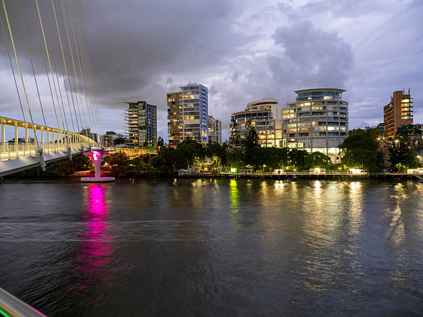 Brisbane River and Central Business District Brisbane in Australia