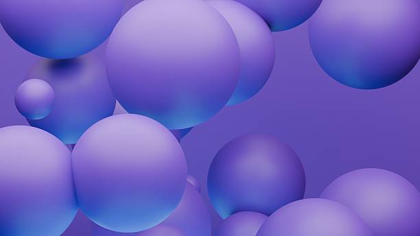 istock Abstract colorful blue balls. Chaotic scatter spheres. Festive party wallpaper. 3d render creative background. 2260638606