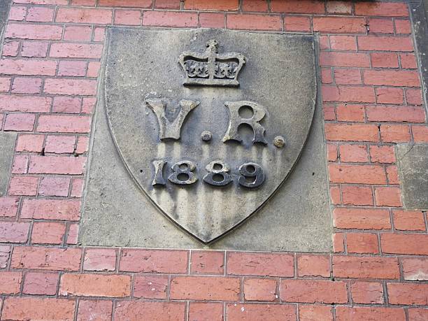 Crest with Crown Victoria Regina 1889 on Burke st west Police Station historical now hotel