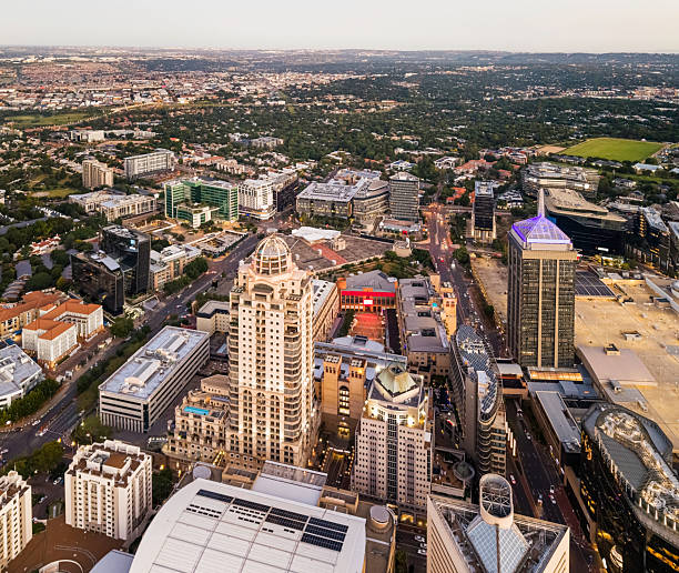 Sandton City with Nelson Mandela Square, the Convention Centre and Shopping Mall. Sandton has become home to most of the major financial, consulting and banking firms in South Africa.