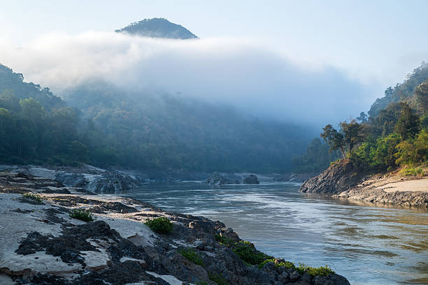 Salween river in Mae Hong Son province between Thailand and Myanmar border.