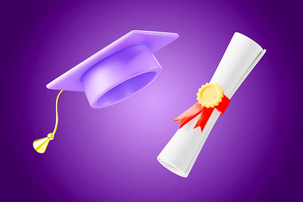 Tossing cap into sky at graduation.