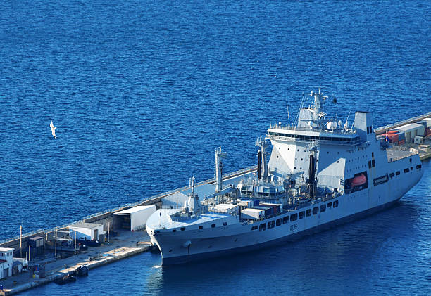 Gibraltar: RFA Tidespring (A136) is the lead ship of the Tide-class fast fleet tankers, a 39,000-tonne vessel designed to support the Royal Navy’s global operations by providing fuel, fresh water, and stores while underway. Commissioned in 2017, the double-hulled tanker is a critical enabler of the UK’s Carrier Strike capability, designed specifically to replenish Queen Elizabeth-class aircraft carriers. The vessel frequently utilizes Gibraltar as a strategic Forward Mounting Base, a role that allows the Royal Fleet Auxiliary to conduct essential maintenance, bunkering, and crew rotations before or after extended deployments.