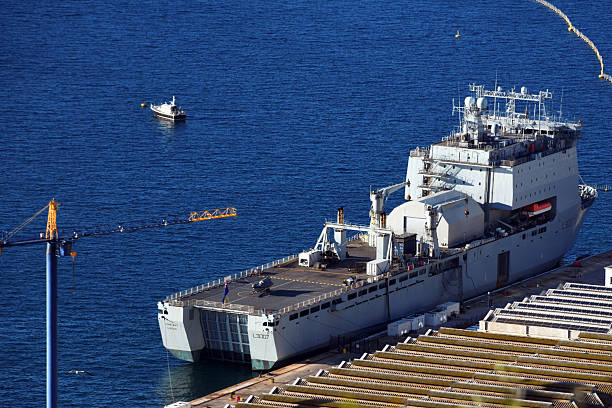 gun on a naval warship