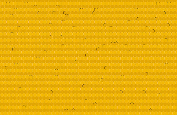 3D hexagon shapes in yellow color wallpaper design.