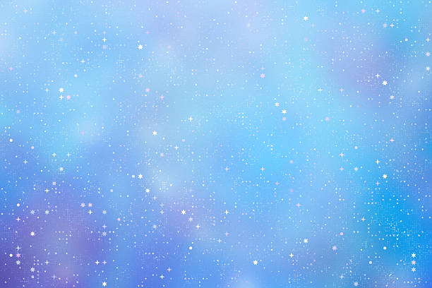 A beautiful abstract background featuring a gradient transition from light blue to deep purple, sprinkled with sparkling stars and particles. This ethereal design creates a magical and dreamy atmosphere, perfect for various creative projects and presentations.