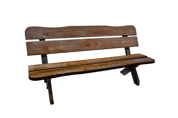 Wooden bench in the countryside in summer