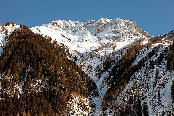 Winter mountain landscape. Alpine view. Caucasus mountain. Tetnuldi Resort in Georgia.