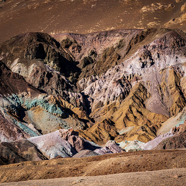 The badlands in Death Valley National Park in California, the lowest and hottest place on earth.