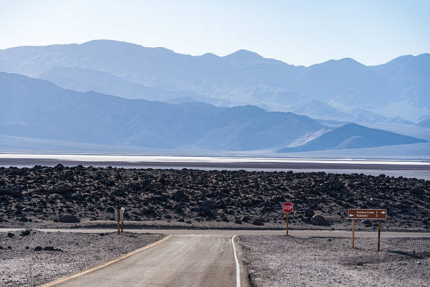 The badlands in Death Valley National Park in California, the lowest and hottest place on earth.