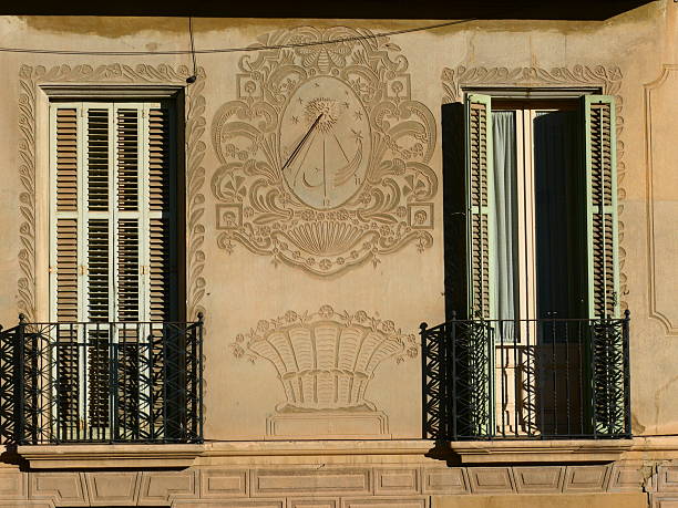 Facade with a sundial, Manlleu, Catalonia