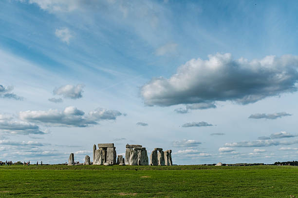 Stonehenge English landmark stone circle on a beautiful cloudscape landscape in the Cotswolds
