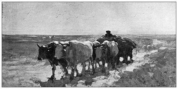 Image from 19th Century Art Illustrated Magazine: A Yoke of Oxen, by Niculae Ion Grigoresco, Romanian painter