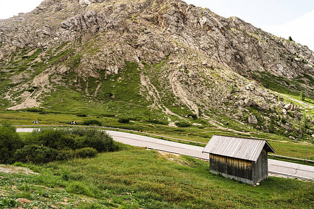 An animal barn in the alps of Switzerland