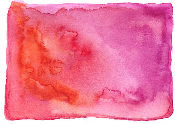 This abstract hand painted background was created using watercolor paints on paper. The main colors are shades of red, magenta, pink and orange. There is a white border surrounding the background. Great for use in design elements and backgrounds. Horizontal and can easily be rotated vertical.