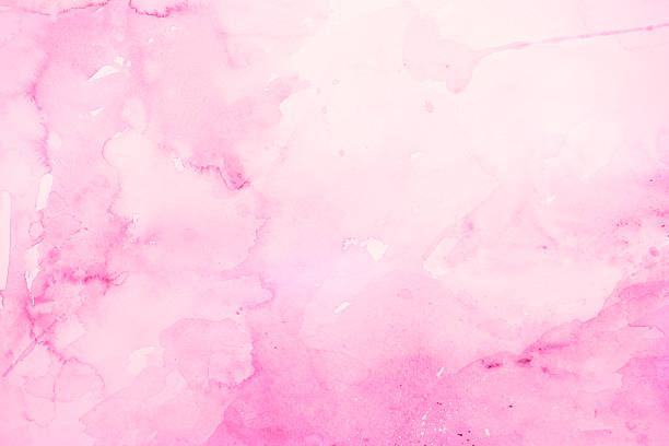 Pink watercolor abstract background on white paper. Hand colored. My own work.