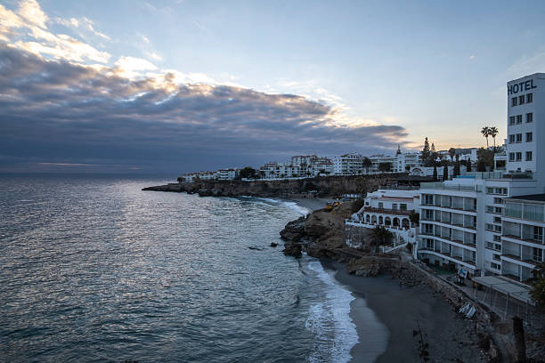 Nerja White Village Cliffside Seascape.