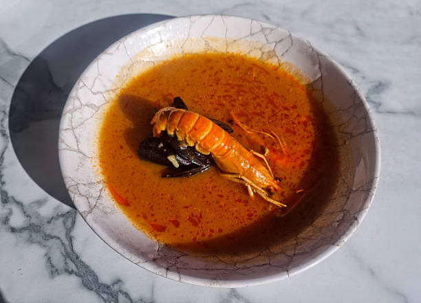 Shrimp in spicy sour soup