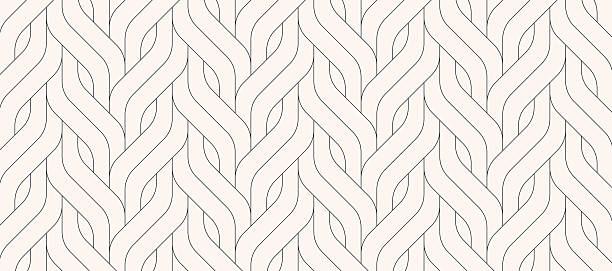 abstract black beige curve lines. geometric plant texture background. art deco pattern. retro styled concept.