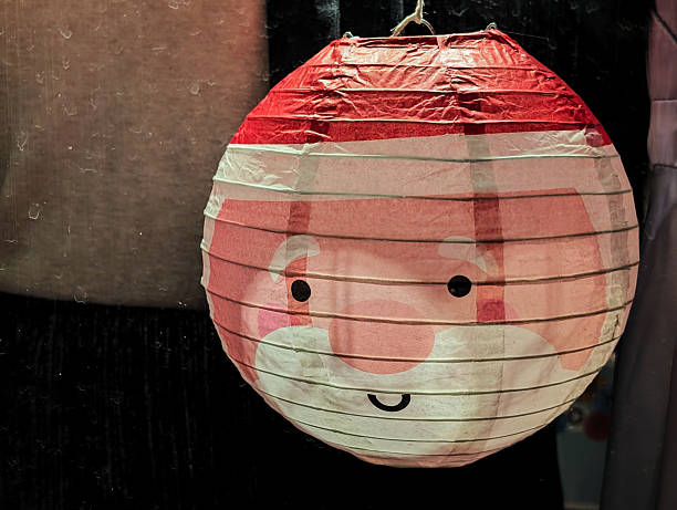 Santa Claus design paper lamp Christmas decoration