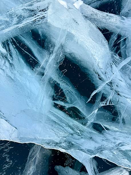 The movement of the ice forms large cracks that are highly visible due to the clarity of the water. Lake Baikal is one of the oldest and deepest freshwater lakes in the world