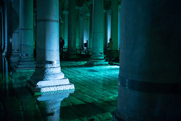 The famous Basilica cistern under the city of Istanbul, Turkey