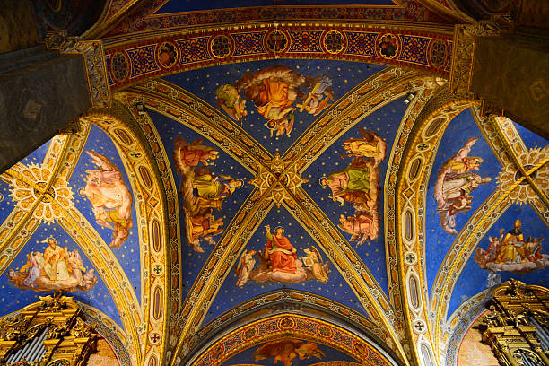 Rome, Italy - October 7, 2025: Interior of the Gothic church of Santa Maria Sopra Minerva.