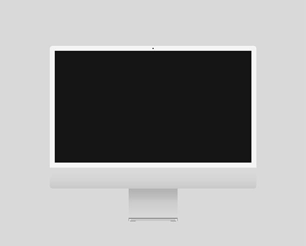 Vector design of a monitor mockup similar to the iMac template.On isolated background