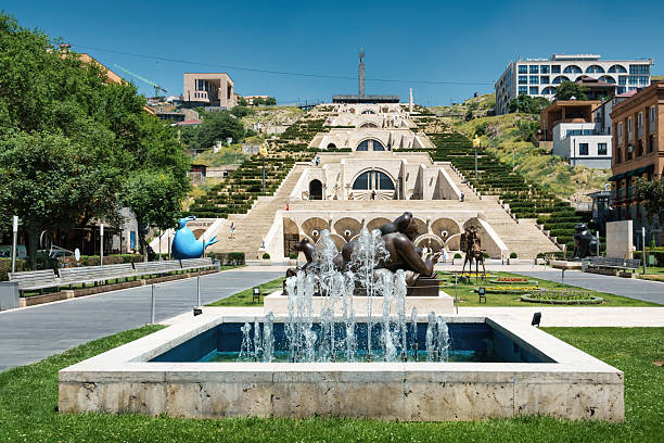 The Cascade complex in downtown Yerevan, Armenia, on a sunny day.