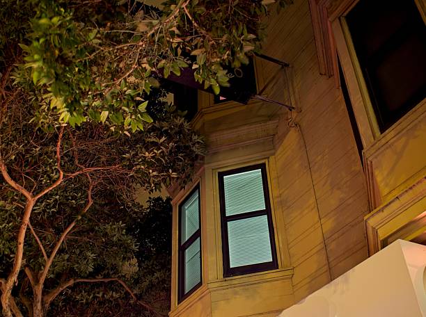 Bay window Victorian architecture on San Francisco residence.