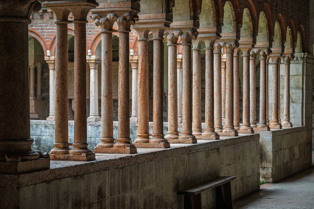 Corridors and arched windows, Basilica di San Zeno Maggiore, Verona