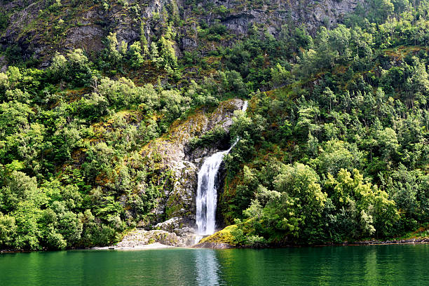 The waterfalls of the Geirangerfjord.