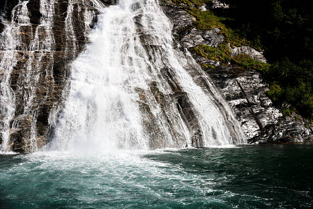 The waterfalls of the Geirangerfjord.