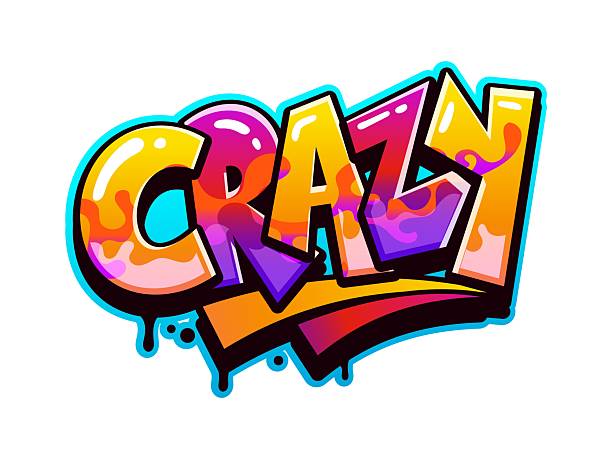 Vetores de Graffiti Crazy Lettering e mais imagens de Abstrato