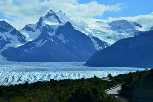 Closeup view of ice hole on  Glacier icebergs,Perito Moreno Glacier,Patagonia,Argentina.