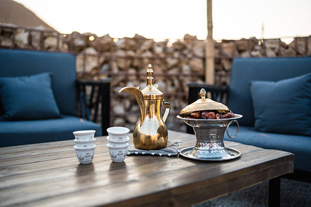 Turkish coffee pot in low light