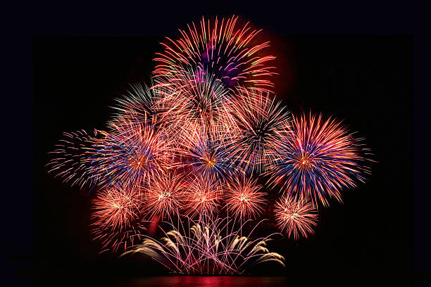istock colourful firework display set for celebration happy new year and merry christmas and  fireworks on black background 2261264409