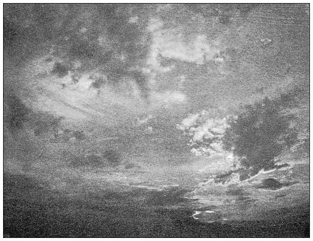 Image from 19th Century Art Illustrated Magazine: Antique photograph of cloudy sky