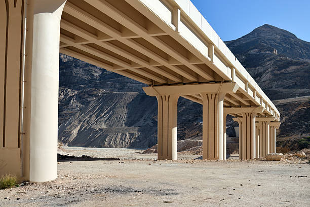 Modern bridge over Wadi Afoul is located to the west of Al Mughsail beach in the Governorate of Dhofar. Oman