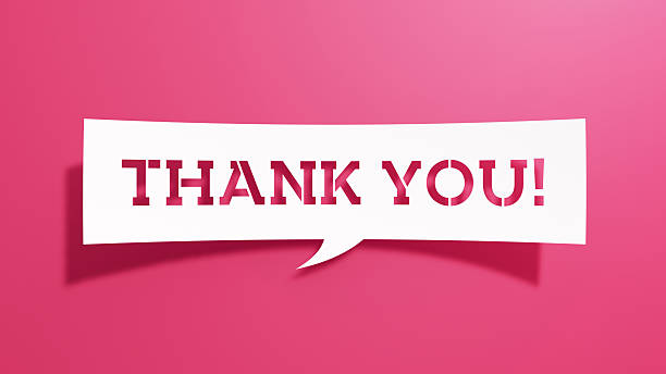 istock 3D Paper Cut Thank You Message on Pink Background 2261320747