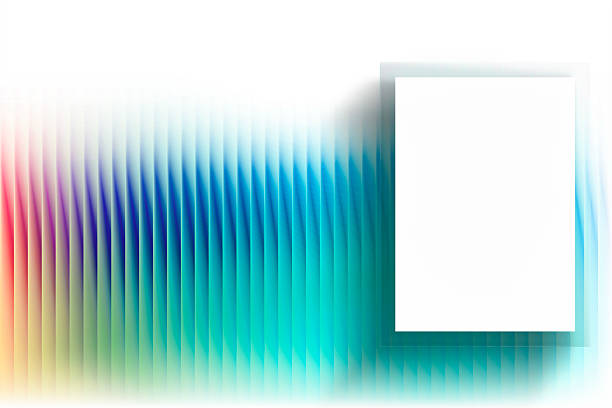 Modern poster mockup with transparent frame placed over abstract colorful gradient background. Minimal design template with copy space ideal for branding presentation and graphic design projects