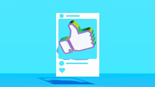 This clean three-dimensional illustration depicts a stylized thumbs-up icon floating within a white social media post frame. Cast against a solid blue background, the minimalist design represents digital engagement, user appreciation, and online marketing success. The isometric perspective highlights the depth and modern aesthetic of the interface element, making it an excellent choice for app developers, digital marketers, and tech content creators. Perfect for visualizing likes, followers, and positive interactions on social networking platforms. Ideal for business presentations focusing on brand growth and audience reach.