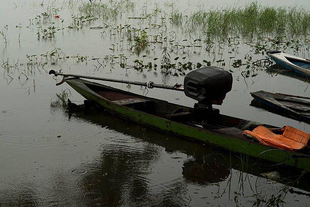 Tourist boat in the Marapendi Natural Reserve, a coastal nature preserve in the area of Barra da Tijuca not far from the centre of Rio de Janeiro