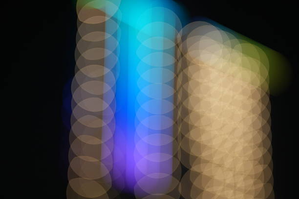 Abstract blurred light building  in the city