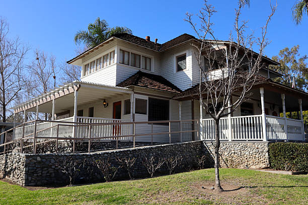 San Dimas (Los Angeles County), California – February 1, 2025: The Martin House, a historic Victorian-style home now housing the Chamber of Commerce, located at 246 E Bonita Ave