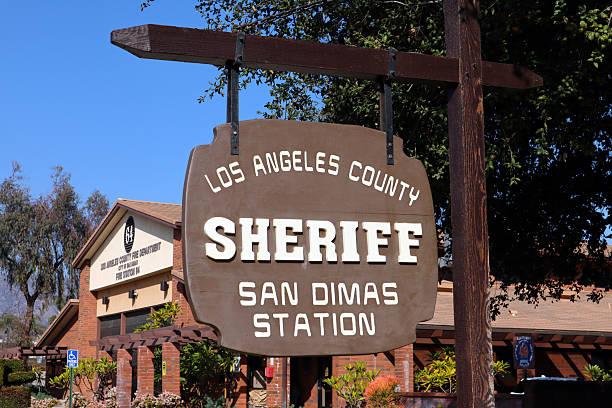 San Dimas, California – February 1, 2025: San Dimas Sheriff’s Station, Los Angeles County Sheriff’s Department, located at 270 S. Walnut Avenue, San Dimas