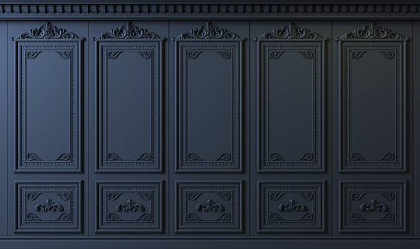 istock Extra large background arch wooden cabinet wall 2261444612