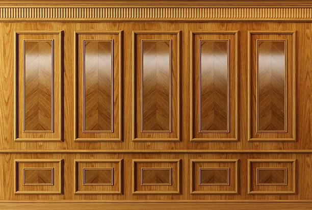 istock Extra large background arch wooden cabinet wall 2261445435