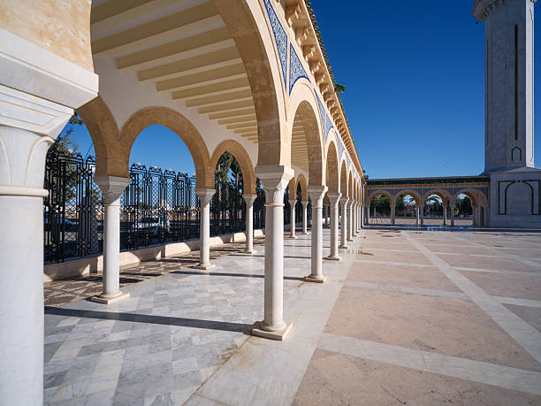 Detail of the Great Mosque of Kairouan, Jami' Uqba Ibn Nafi', Tunisia. Film scan